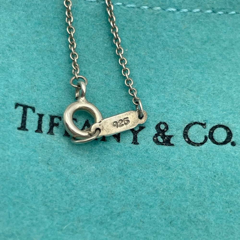 Tiffany & Co. Engraved Heart Silver 925 Necklace - Picture 7 of 7